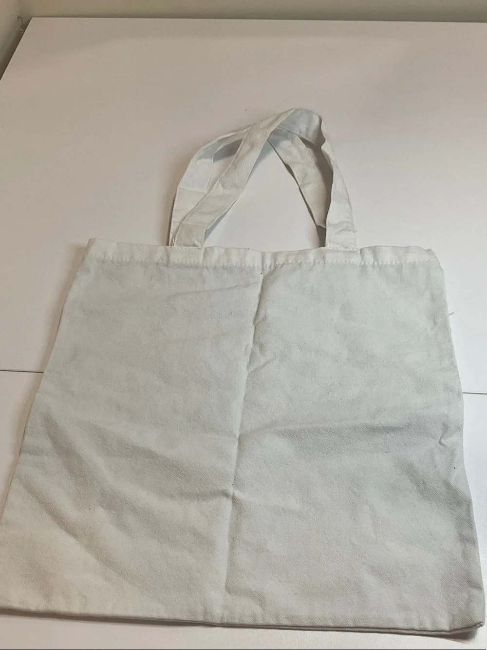 Reusable White Canvas Tote Bag with Black Script - The Party